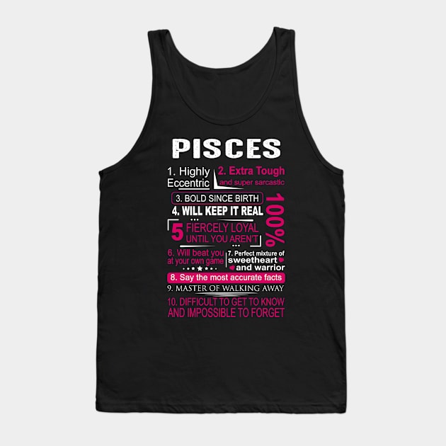 PISCES ZODIAC Tank Top by BTTEES